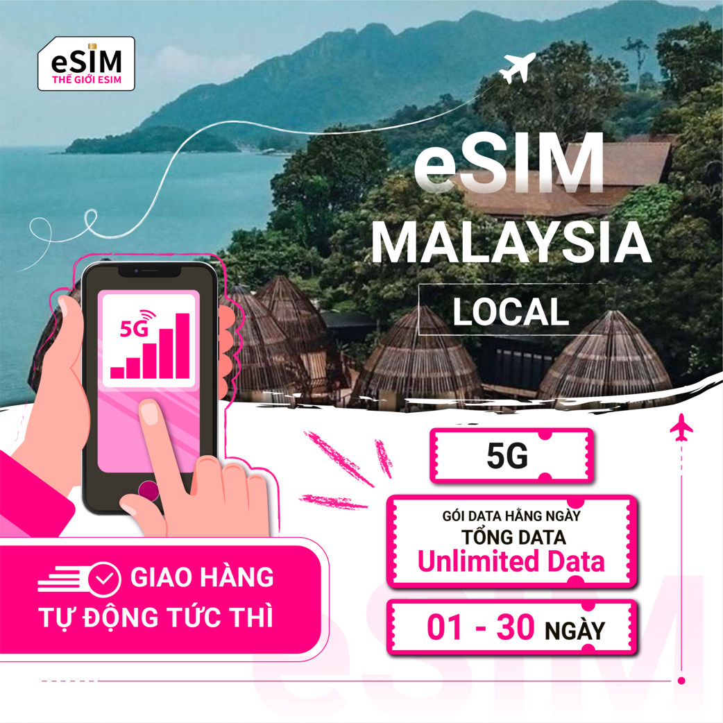 Hình 8 - eSIM eSIM Malaysia(Local) | UMobile | 5G | Gói Data hằng ngày/ Tổng Data/ Unlimited Data | 01 - 30 ngày | Mã QR
