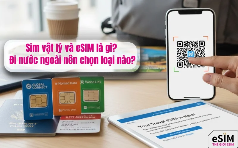 Sim vật lý và eSIM la gì? Đi nước ngoài nên chọn loại nào?