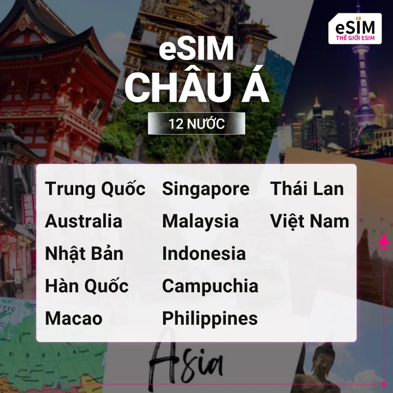 Hình 2 - eSIM eSIM Du Lịch Châu Á 12 Nước