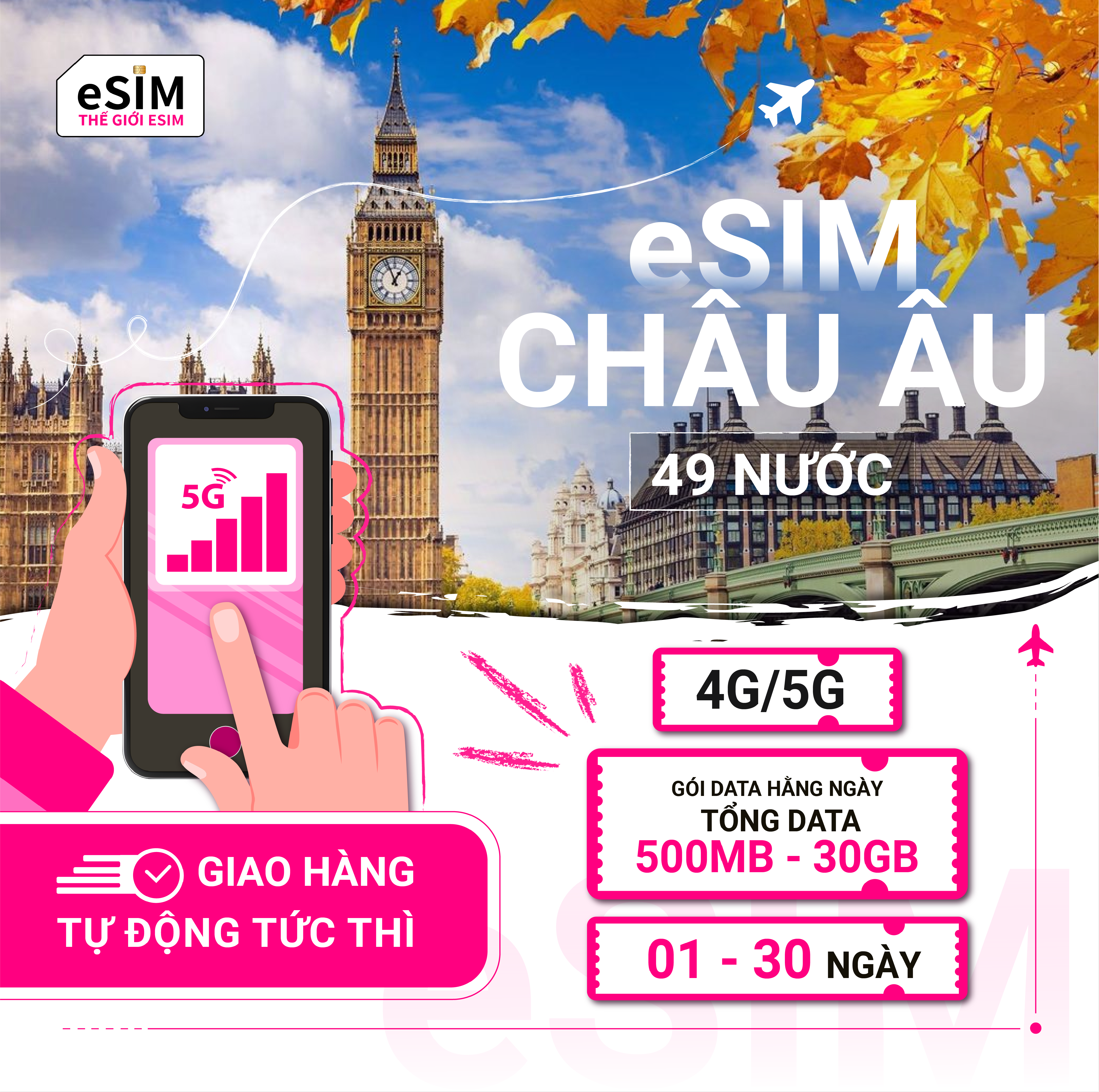 eSIM Ch&acirc;u &Acirc;u