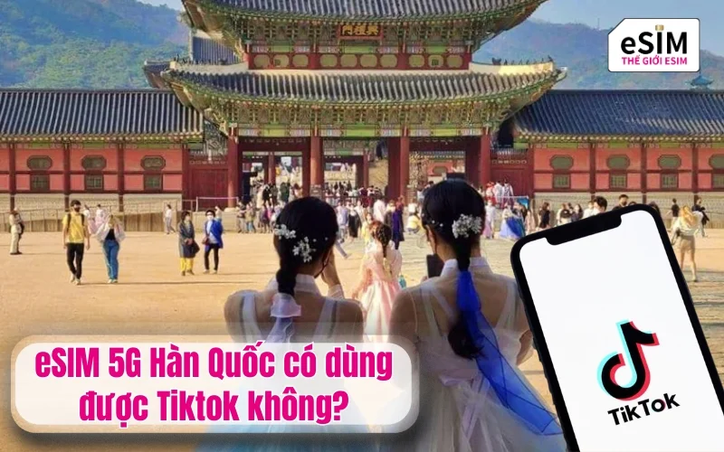 eSIM 5G Hàn Quốc có dùng được Tiktok không?