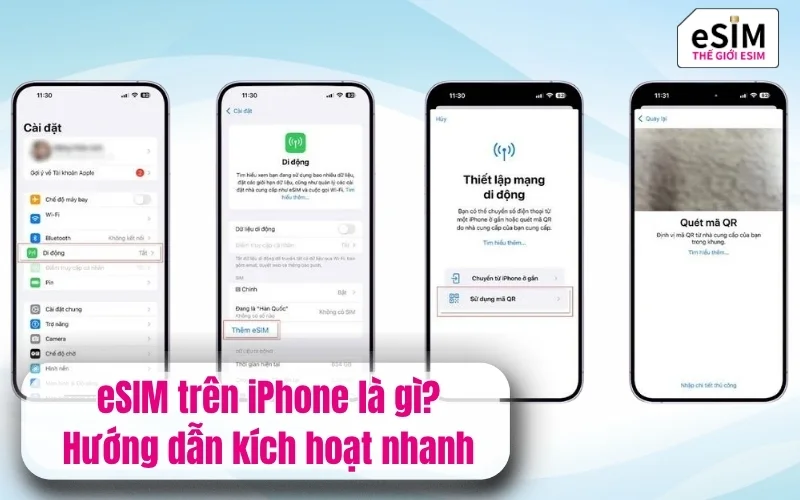 eSIM trên iPhone là gì? Hướng dẫn kích hoạt nhanh