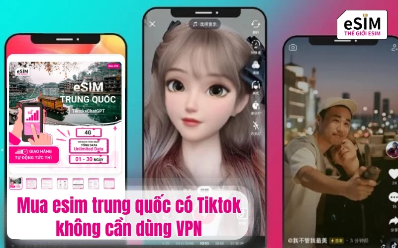 Mua esim trung quốc có tiktok không cần dùng VPN