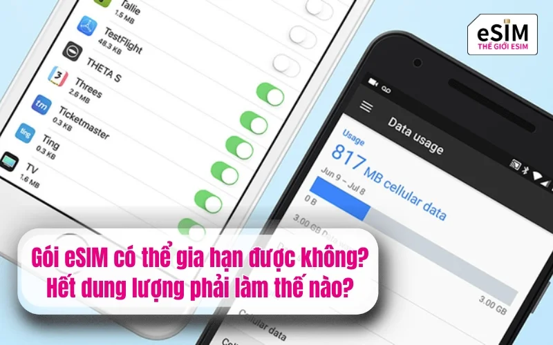 Gói eSIM có thể gia hạn được không? Hết dung lượng phải làm thế nào?