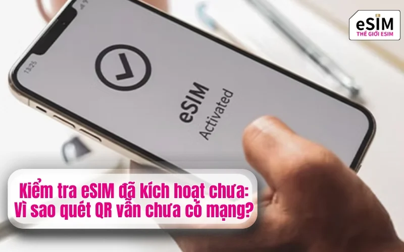 Kiểm tra eSIM đã kích hoạt chưa: Vì sao quét QR vẫn chưa có mạng?