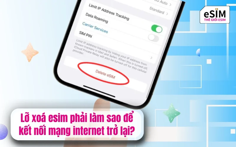 Lỡ xoá esim phải làm sao để kết nối mạng internet trở lại?