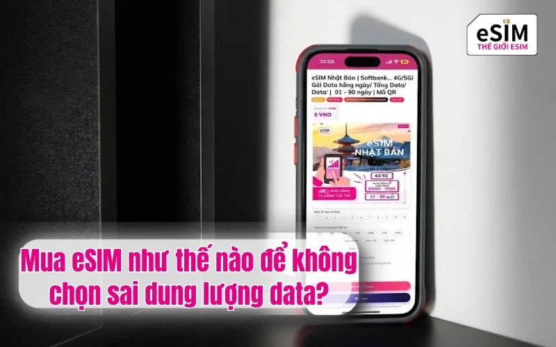 Mua eSIM như thế nào để không chọn sai dung lượng data?