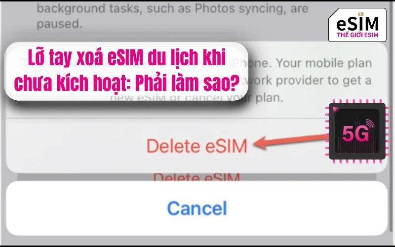 Lỡ tay xoá eSIM du lịch khi chưa kích hoạt: Phải làm sao?