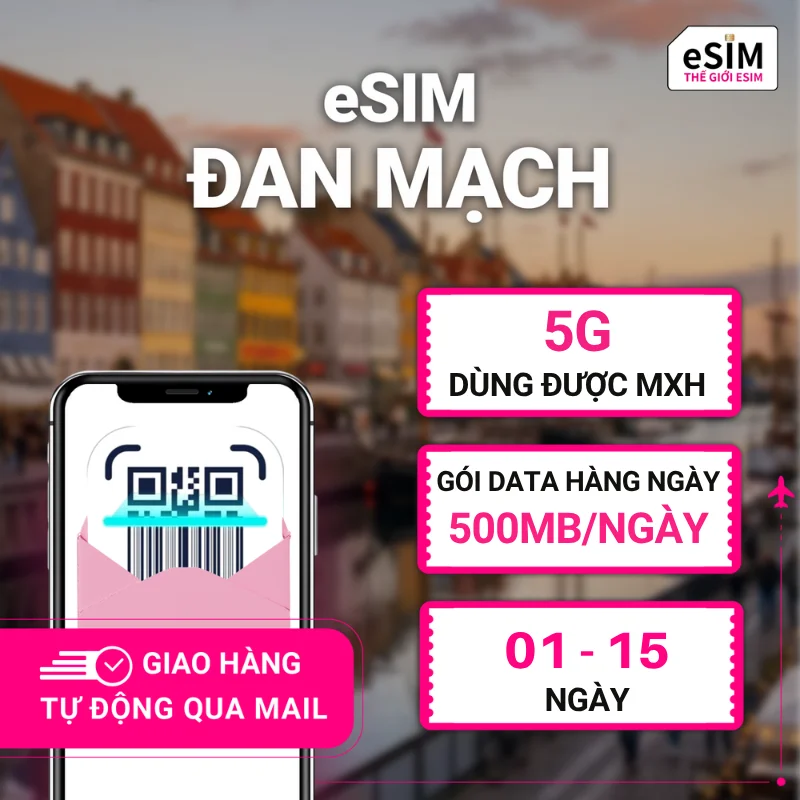 eSIM Du Lịch Đan Mạch