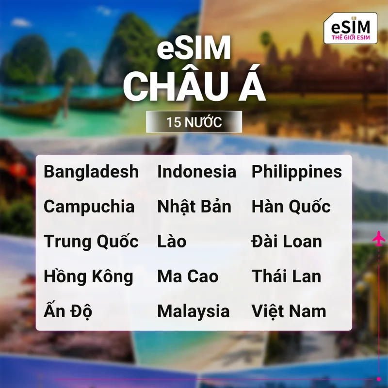 Hình 2 - eSIM eSIM du lịch Châu Á 15 nước