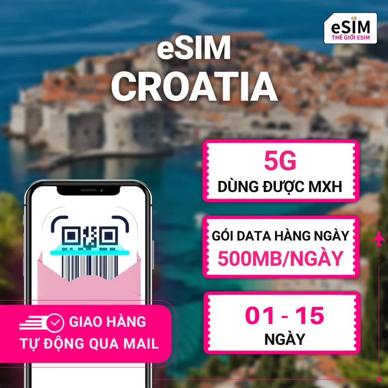 eSIM Du Lịch Croatia