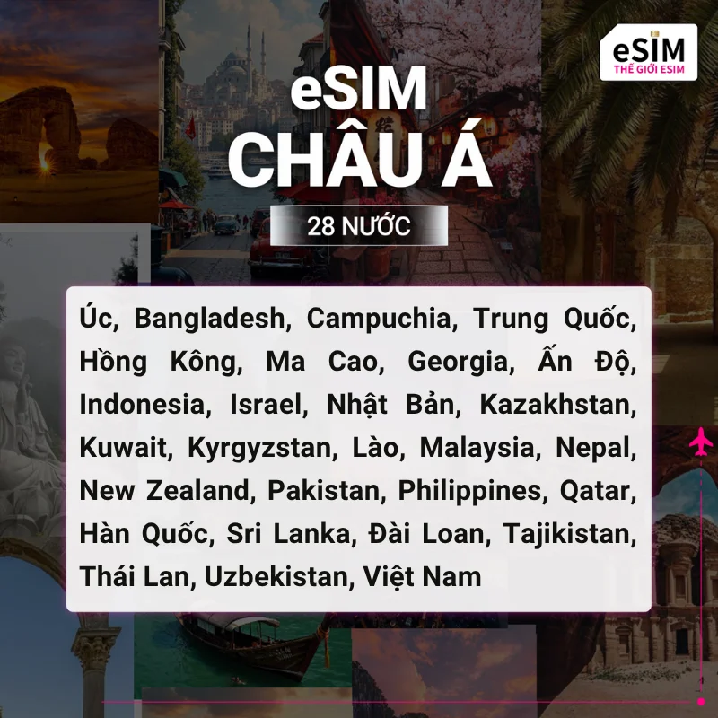 Hình 2 - eSIM eSIM Du Lịch Châu Á 28 Nước