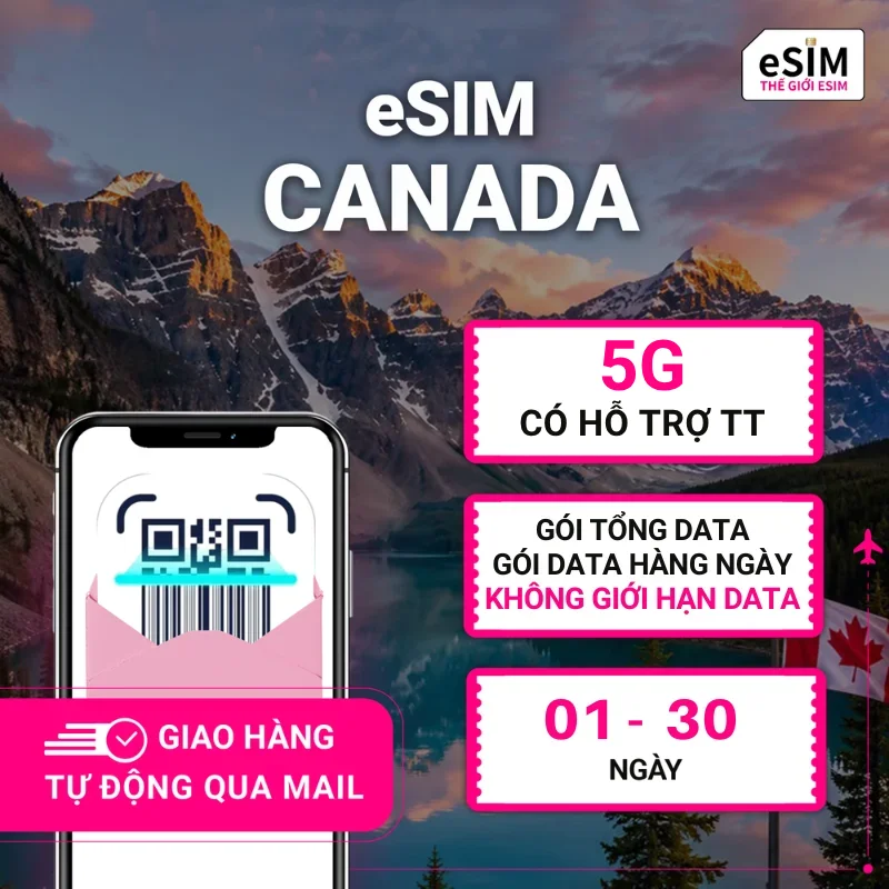 eSIM Du Lịch Canada
