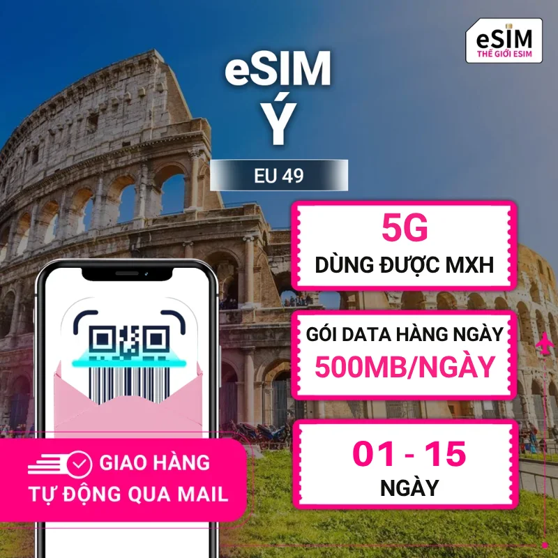 eSIM Du Lịch Ý