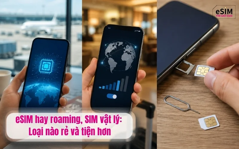 eSIM hay roaming, SIM vật lý: loại nào rẻ và tiện hơn
