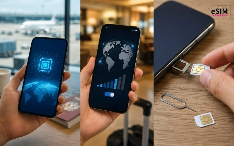 So sánh eSIM, SIM vật lý và roaming về chi phí, tiện ích, khả năng kết nối để chọn giải pháp phù hợp