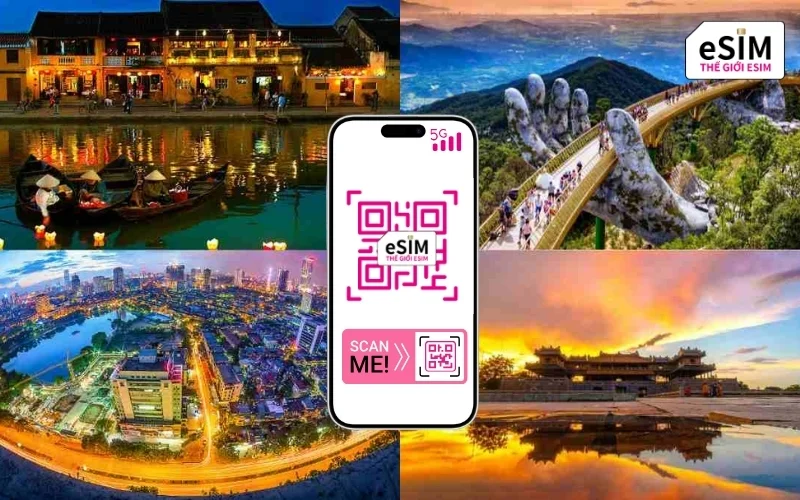 Thế giới eSIM cung cấp eSIM du lịch Việt Nam giá rẻ, kết nối mượt mà hơn 190 quốc gia.