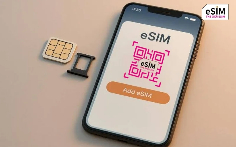 C&oacute; thể d&ugrave;ng eSIM v&agrave; SIM vật l&yacute; song song để giữ số ch&iacute;nh, đồng thời kết nối Internet khi đi nước ngo&agrave;i