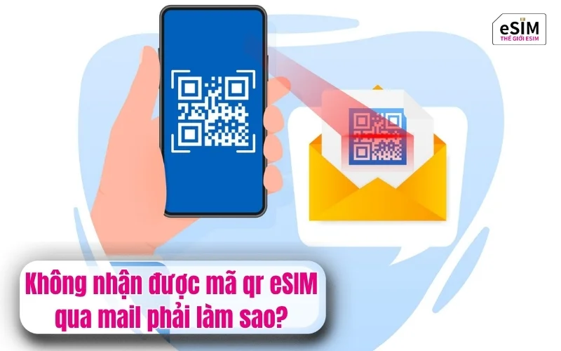 Không nhận được mã qr eSIM qua mail phải làm sao?