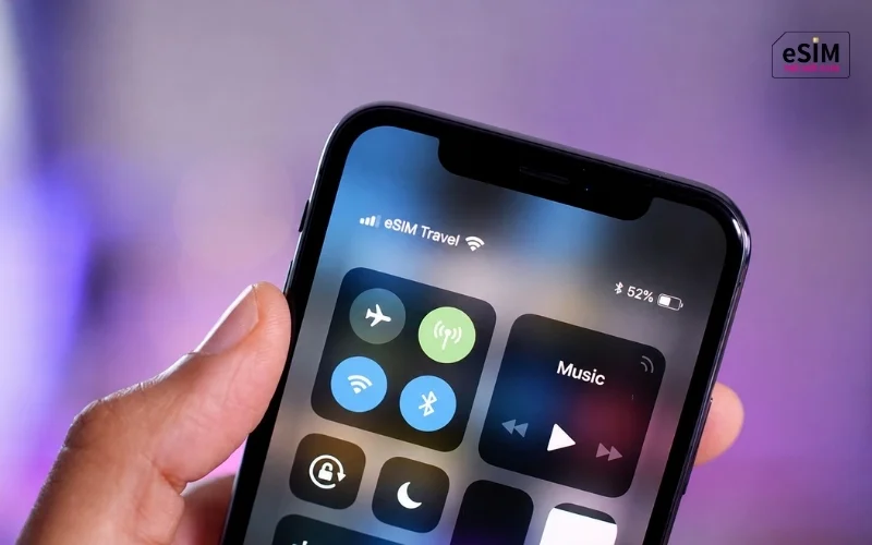 Kiểm tra eSIM tr&ecirc;n iPhone gi&uacute;p x&aacute;c định SIM ph&aacute;t dữ liệu, tr&aacute;nh ph&iacute; roaming v&agrave; đảm bảo kết nối Internet