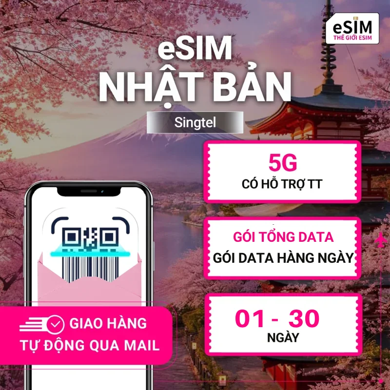 eSIM Du Lịch Nhật Bản (Singtel)